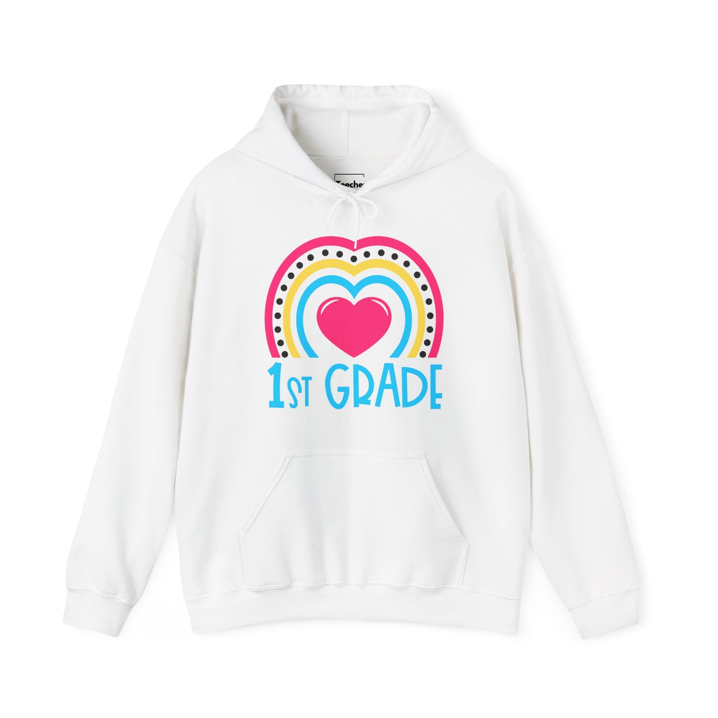 Heart 1st Grade Hooded Sweatshirt