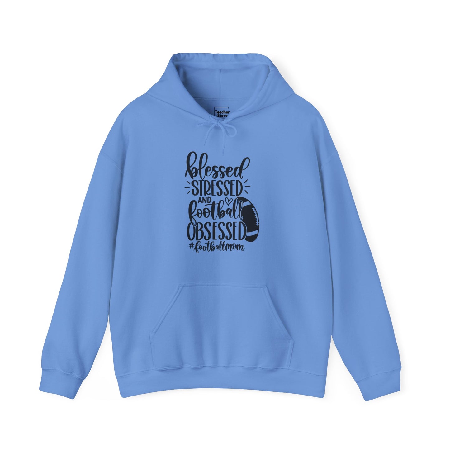 Blessed Stressed Football Hooded Sweatshirt