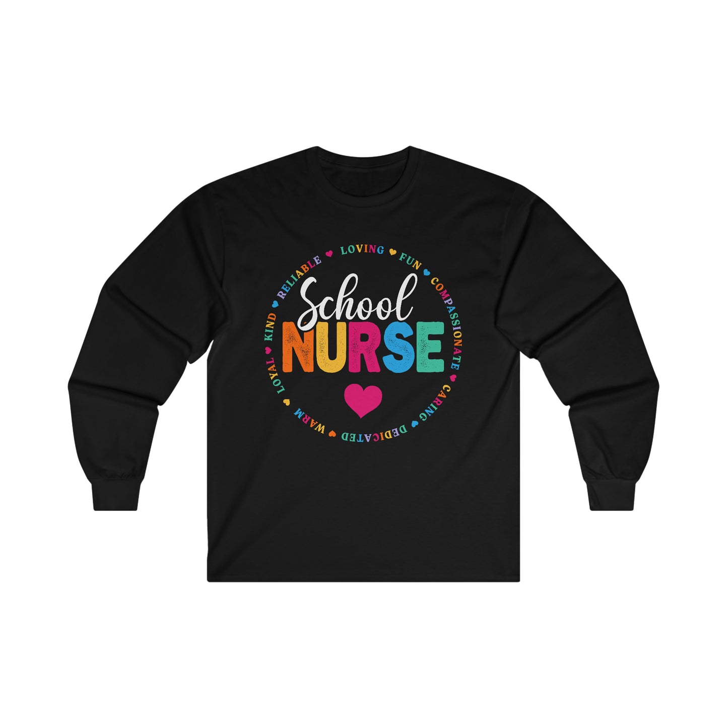 Circle School Nurse Long Sleeve Shirt