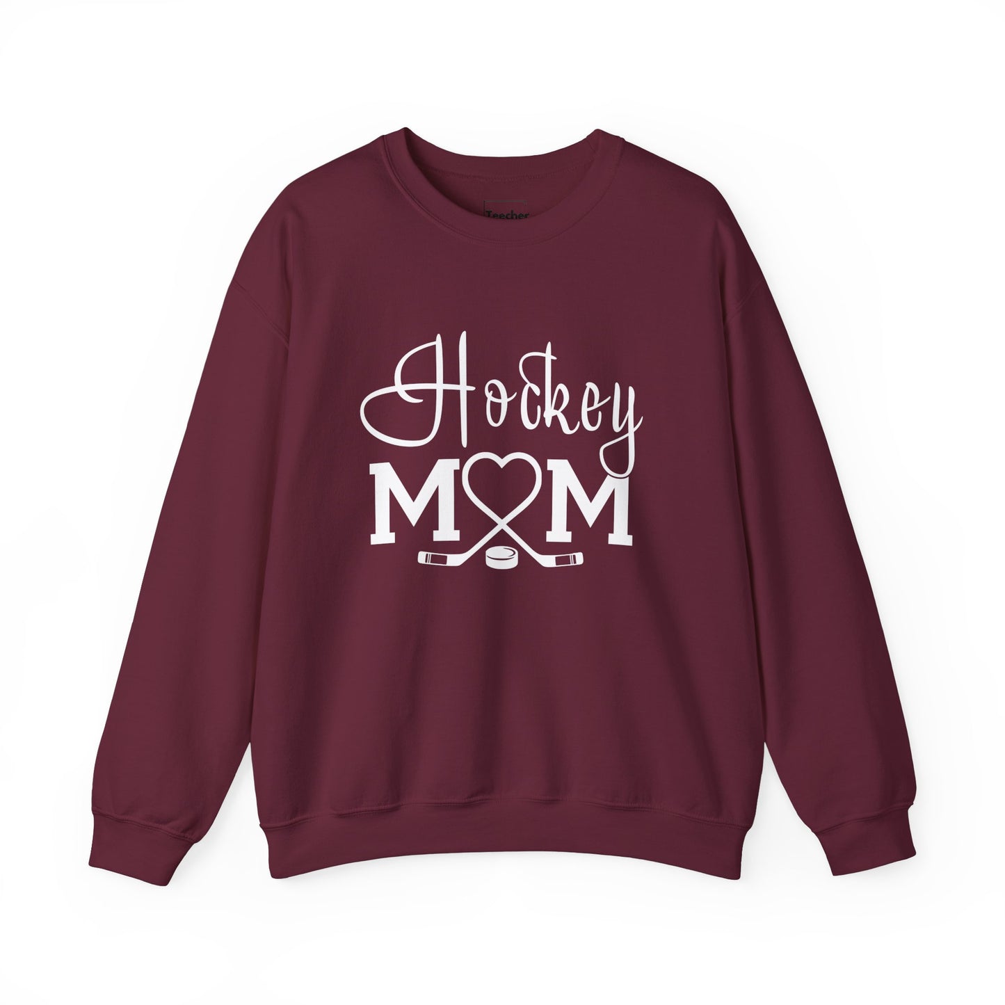 Heart Hockey Mom Crewneck Sweatshirt