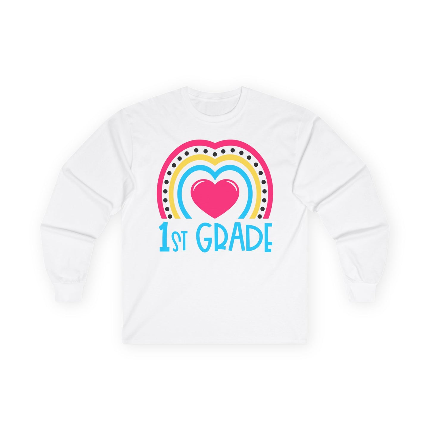 Heart 1st Grade Long Sleeve Shirt