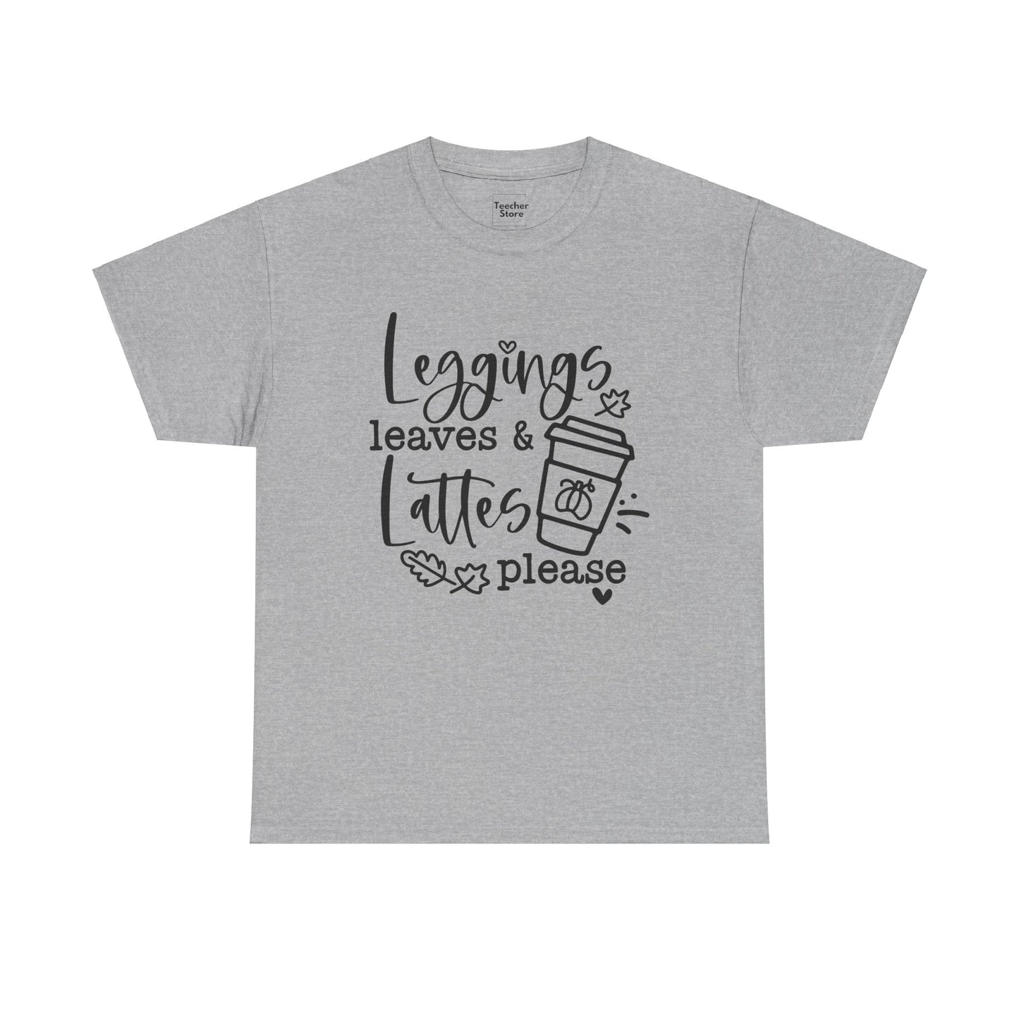 Leggings Leaves Lattes Tee-Shirt