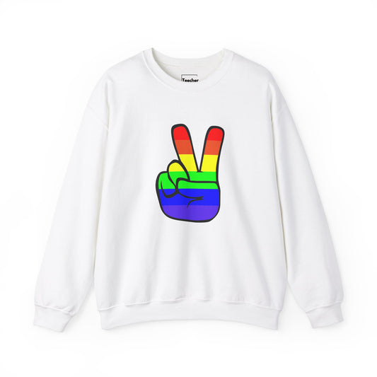 Rainbow Peace Sign Sweatshirt