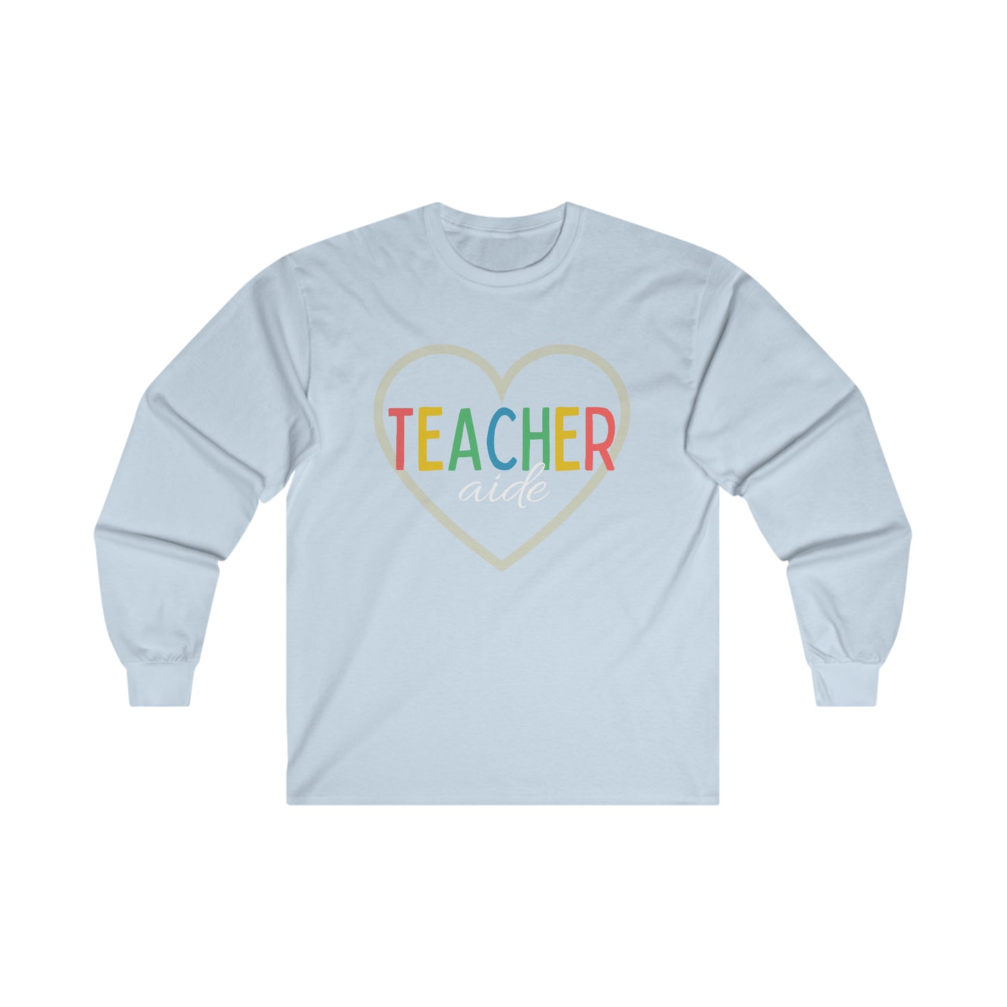Heart Teacher Aide Long Sleeve Shirt