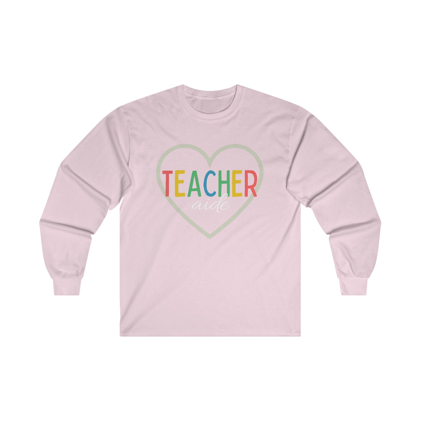 Heart Teacher Aide Long Sleeve Shirt