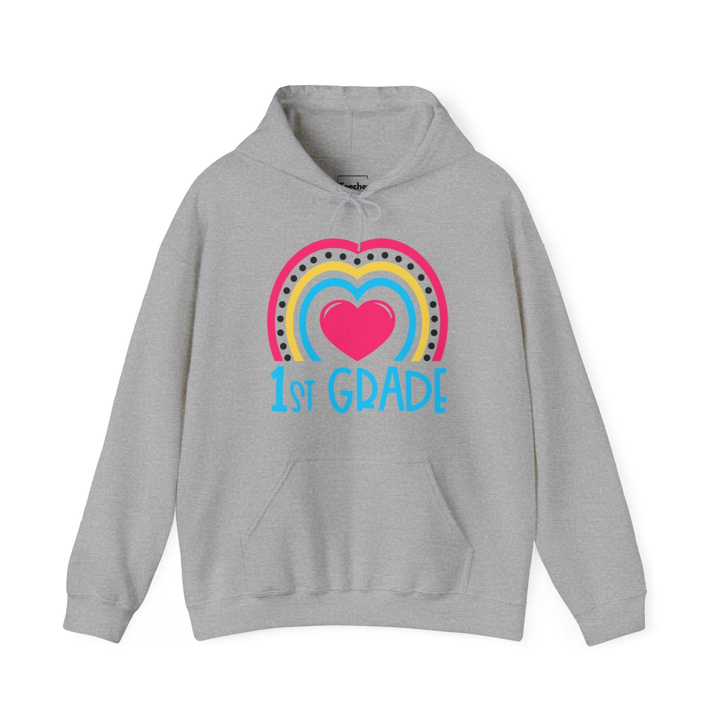 Heart 1st Grade Hooded Sweatshirt