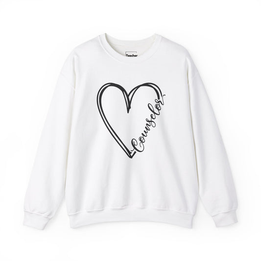 Counselor Heart Crewneck Sweatshirt