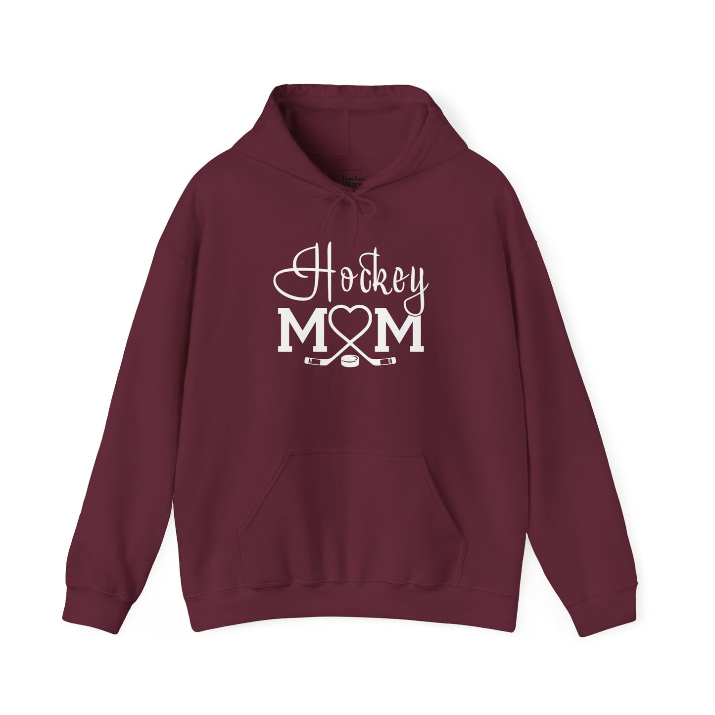 Heart Hockey Mom Hooded Sweatshirt