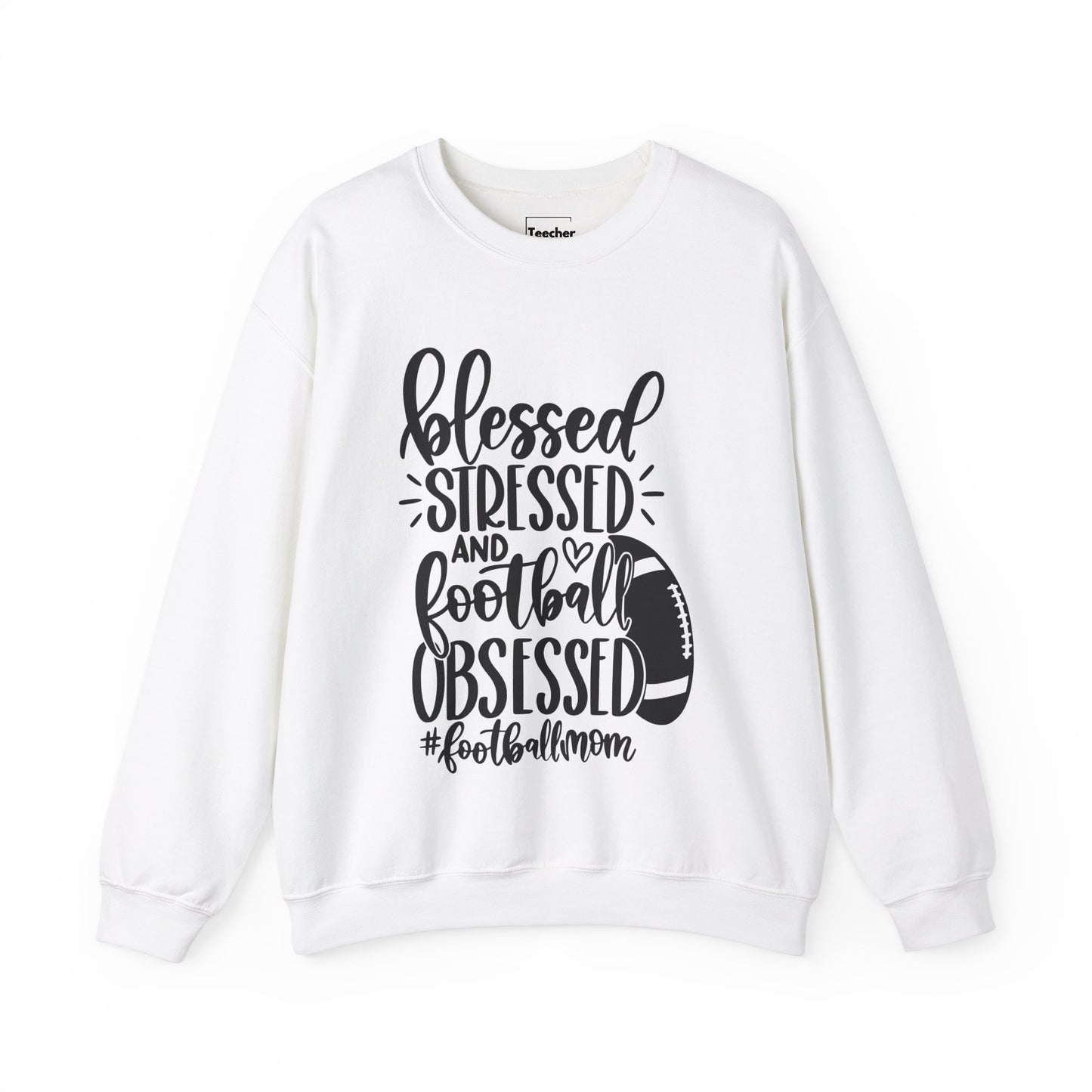 Blessed Stressed Football Sweatshirt