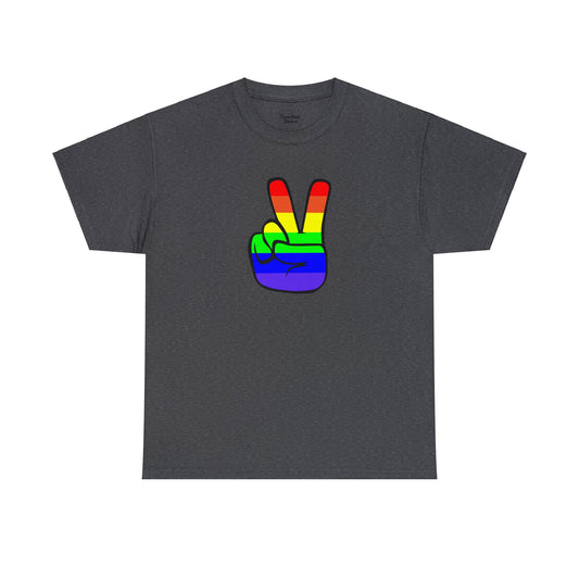 Rainbow Peace Sign Tee-Shirt