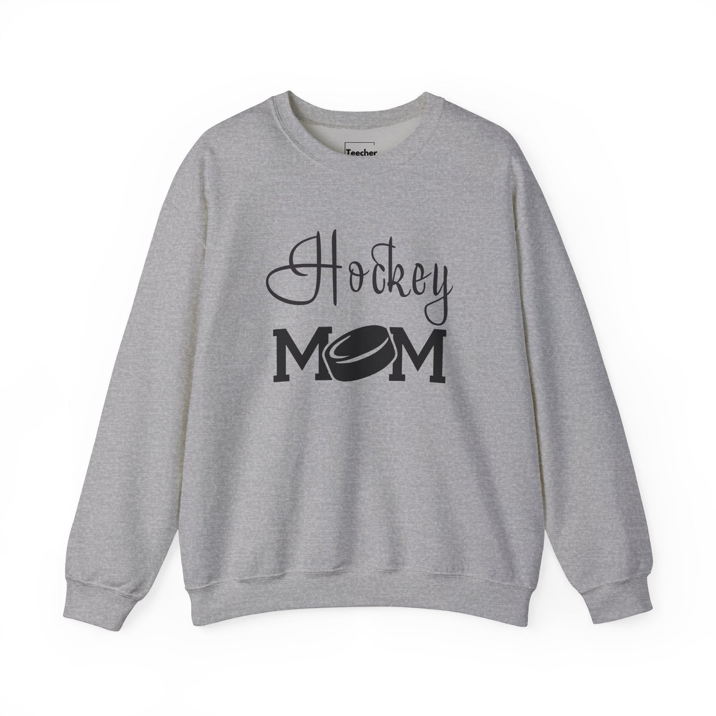 Hockey Mom Puck Crewneck Sweatshirt