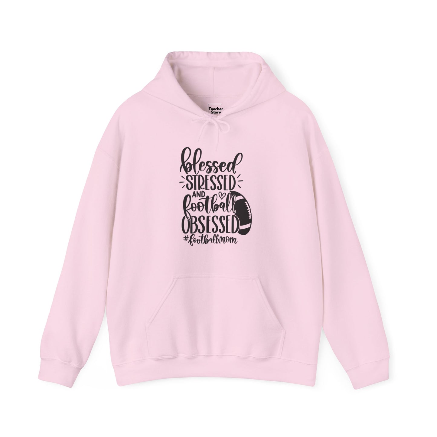 Blessed Stressed Football Hooded Sweatshirt