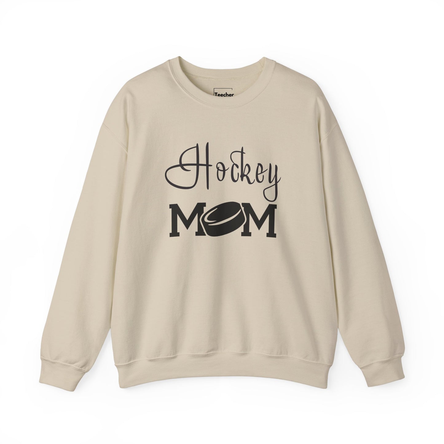 Hockey Mom Puck Crewneck Sweatshirt